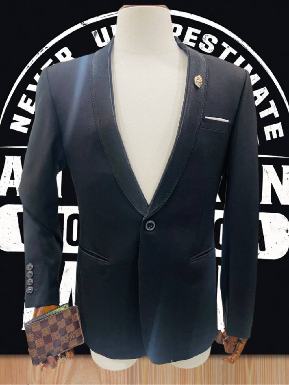 Men’s Black Blazer Size 50 US Tailored Fit Formal Jacket